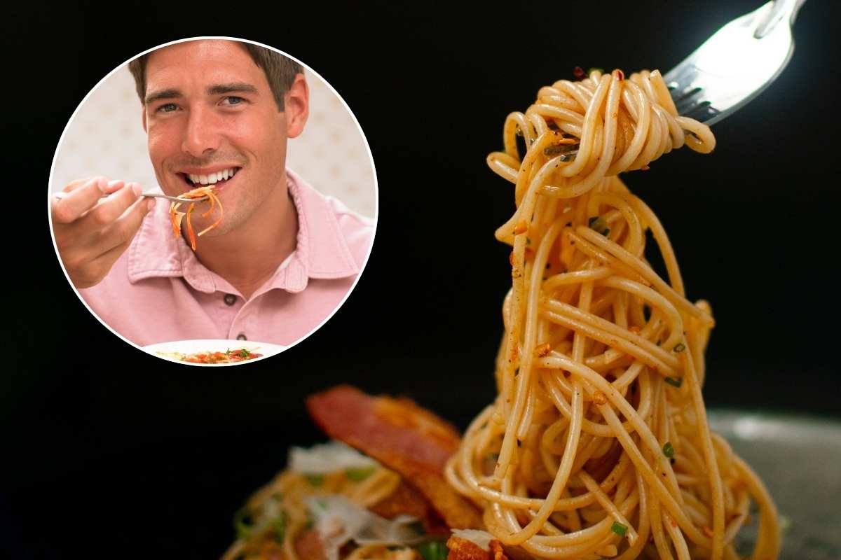 spaghetti e uomo