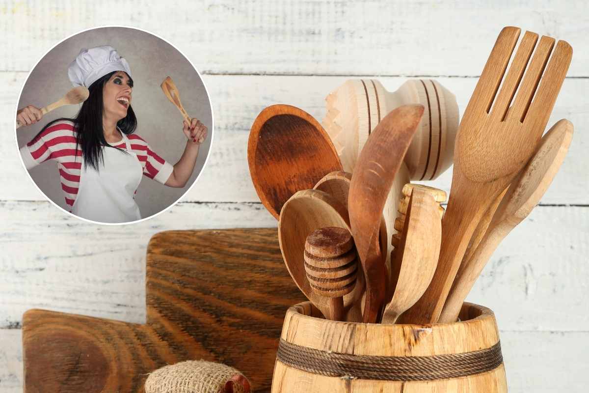 utensili in legno e donna