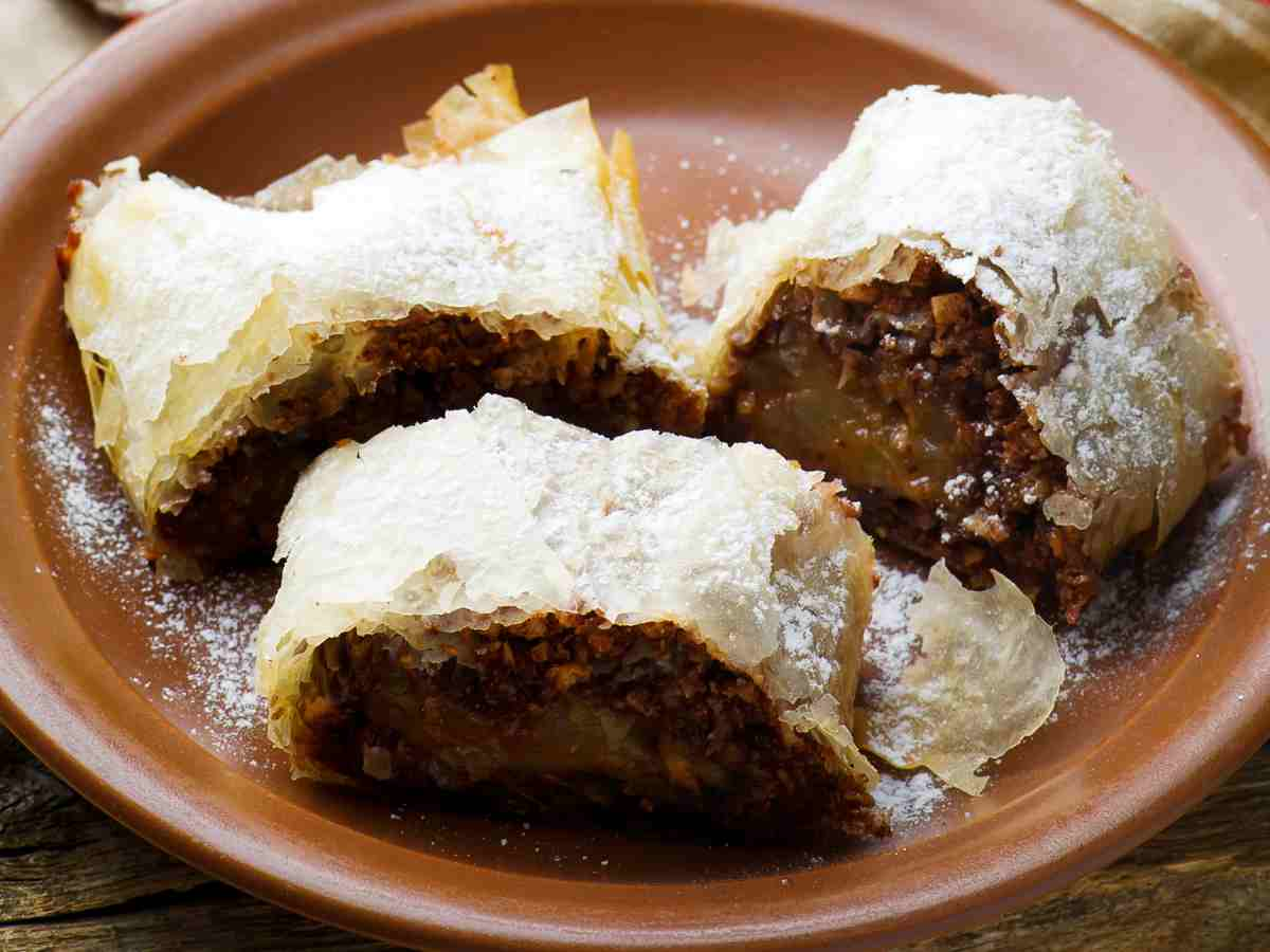 Strudel pere e cioccolato