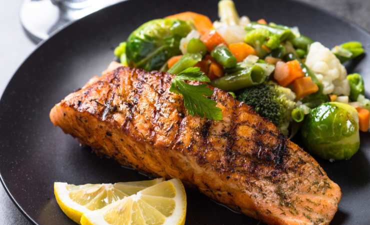 salmone e verdure