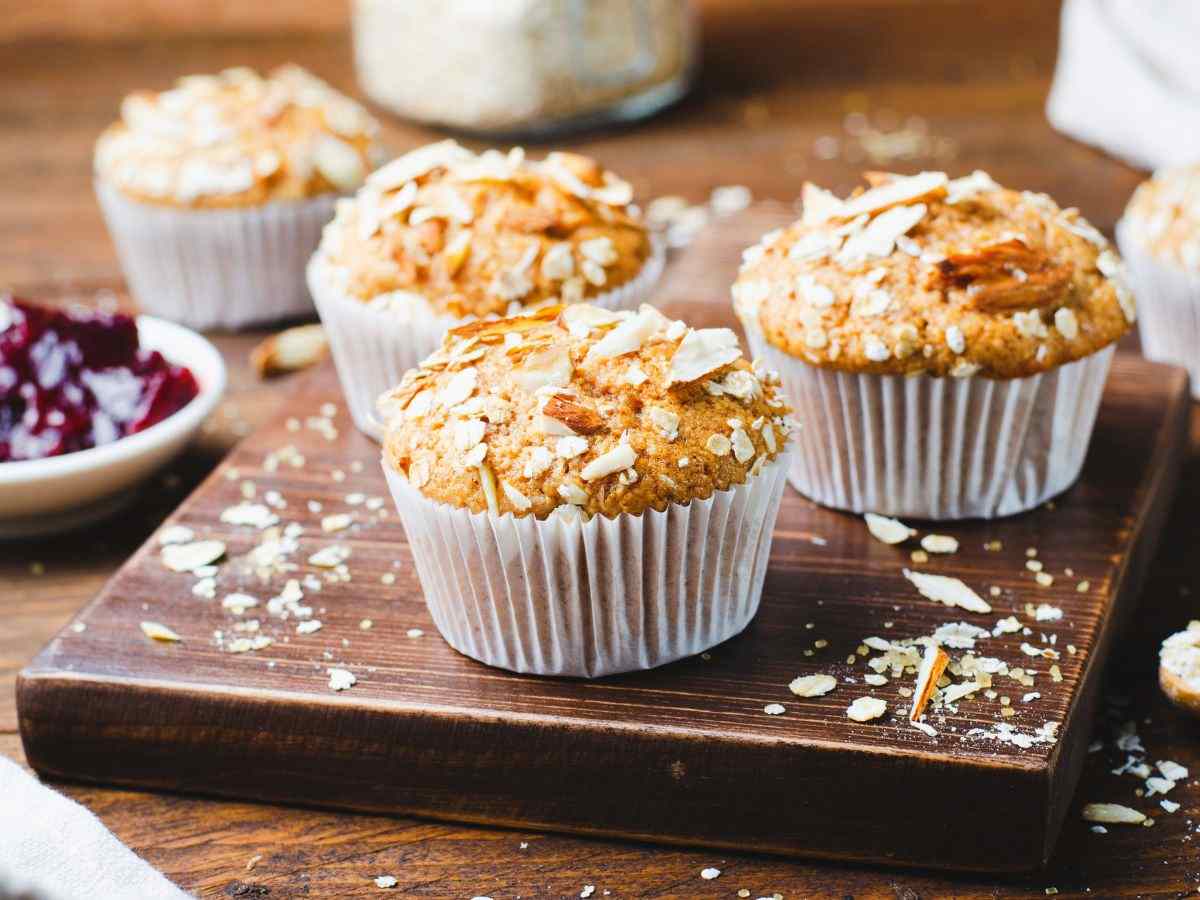 muffin con mandorle a sfoglia