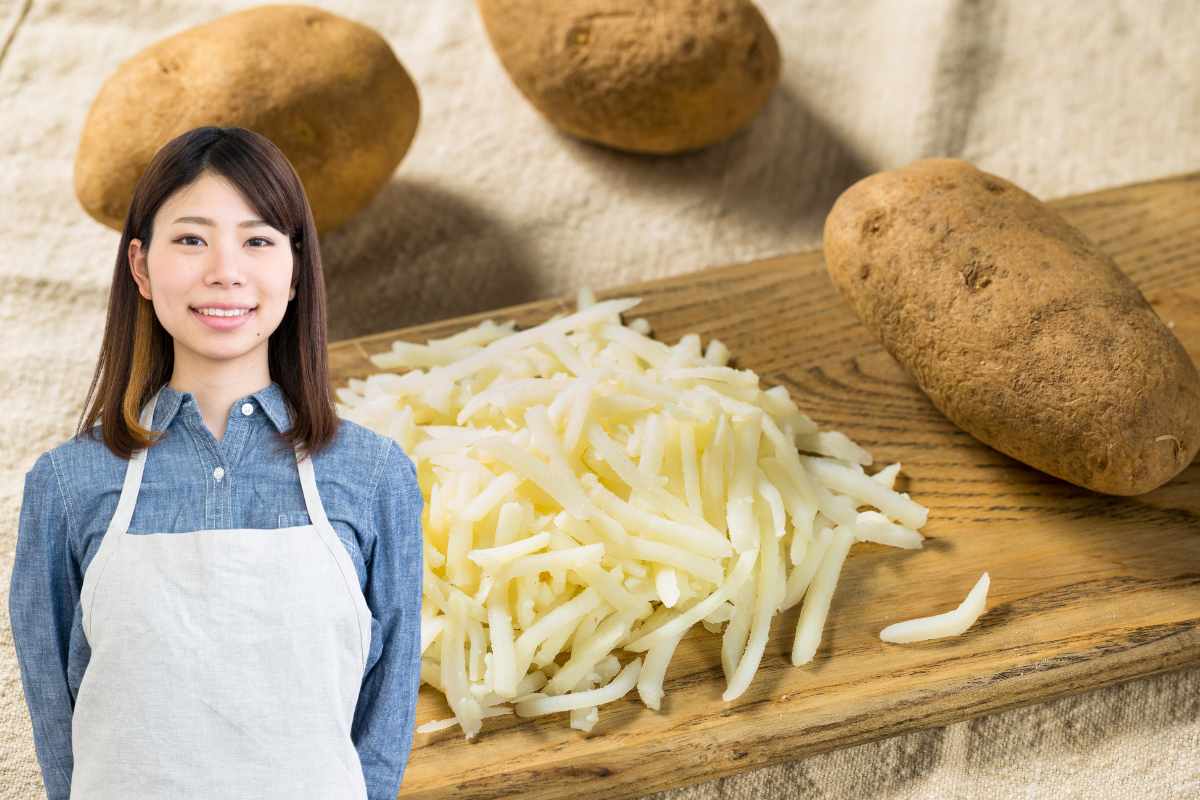 patate e formaggio ragazza