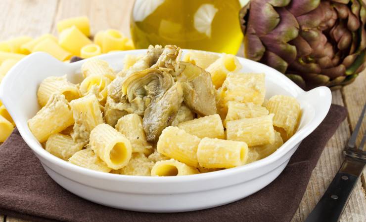 pasta ricotta e carciofi