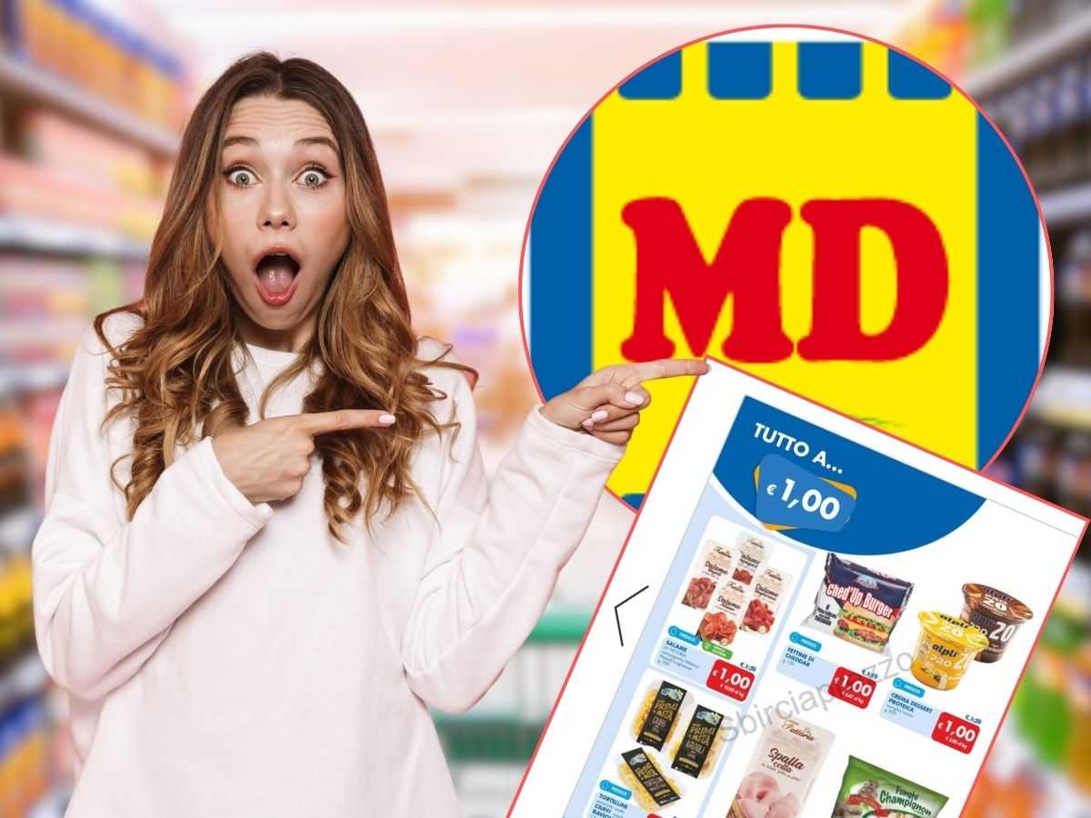 logo md e volantino spesa